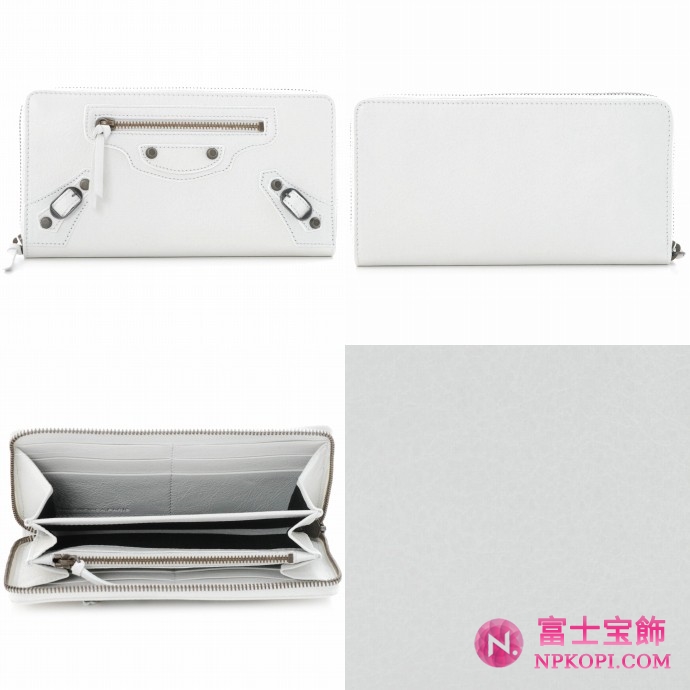 BALENCIAGA/バレンシアガ 2012年春夏CLASSIC CONTINENTAL2つ折り長財布 253036 D940T 9001